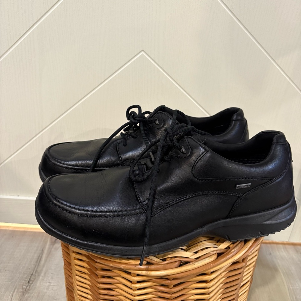 Dunham New Balance  Black Leather Gore-Tex Waterproof Walking Shoes‎ Oxford 14 W